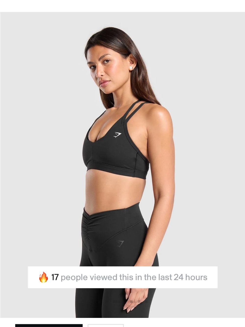 Gymshark Black Double-Strap Sports Bra